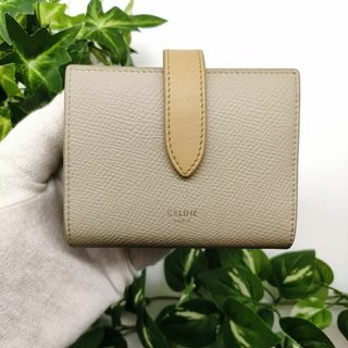 セリーヌ(celine)のセリーヌ　三つ折り財布　スモールストラップウォレット　ベージュ　イエロー(財布)