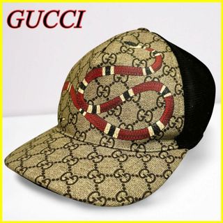 グッチ(Gucci)の【美品】GUCCI グッチ ベースボールキャップ GGスプリーム スネーク L(キャップ)