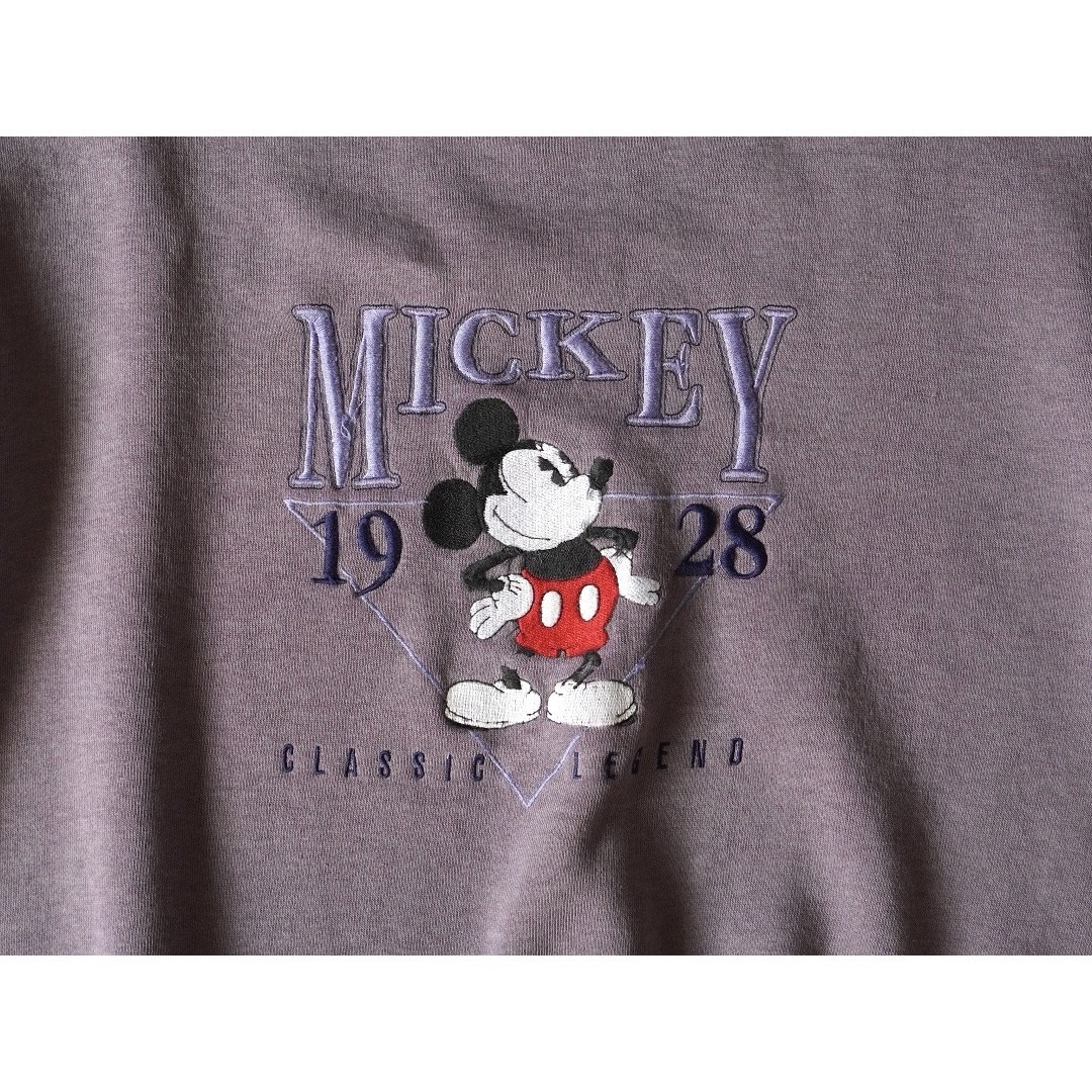 Disney(ディズニー)の90s MICKEY&CO. 刺繍ロゴ ボロ スウェット フェード メンズのトップス(スウェット)の商品写真