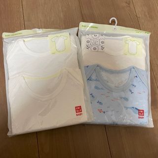 ユニクロ(UNIQLO)のユニクロ　半袖　ボディスーツ　90cm(下着)