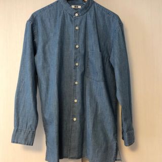 ユニクロ(UNIQLO)のUNIQLO Ｕ デニムスタンドカラーシャツ（長袖）(シャツ)