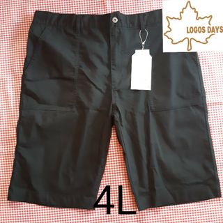 ロゴス LOGOS ハーフパンツ ショートパンツ 黒 ブラック 4L 新品