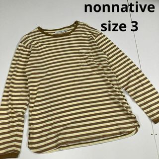 ノンネイティブ(nonnative)のnonnative ノンネイティブ　ロンT ボーダー　3 カットソー　古着(Tシャツ/カットソー(七分/長袖))