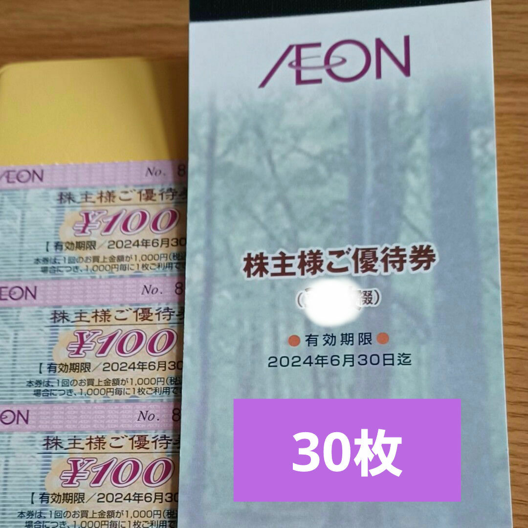 AEON(イオン)のイオン株主優待券　30枚 チケットの優待券/割引券(ショッピング)の商品写真