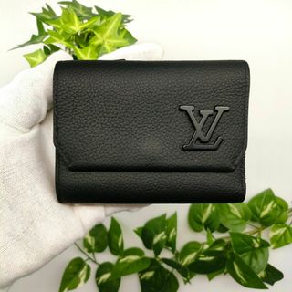 ルイヴィトン(LOUIS VUITTON)のルイヴィトン　三つ折り財布　ポルトフォイユパイロット　ブラック　アエログラム(折り財布)