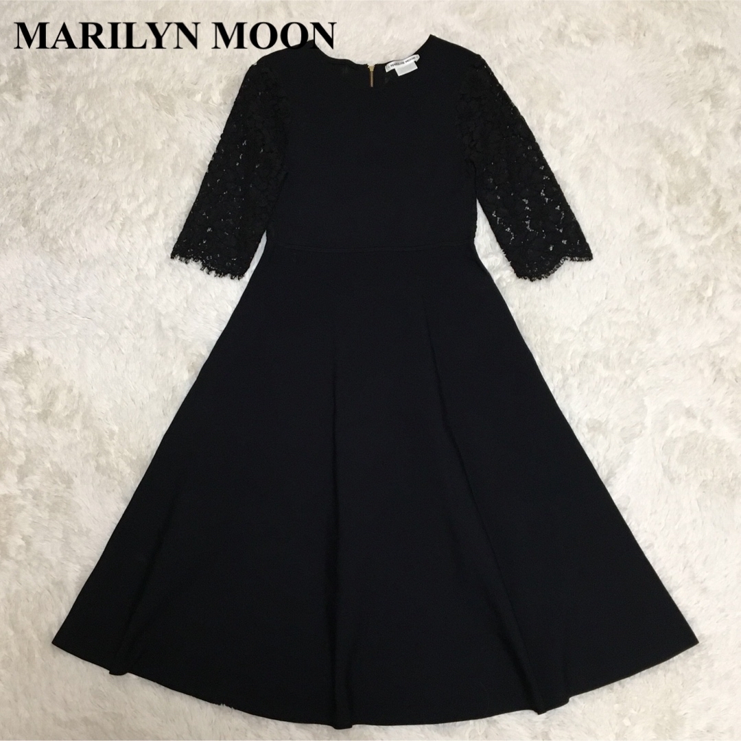 MARILYN MOON(マリリンムーン)のマリリンムーン　レース　ニット　ワンピース　 レディースのワンピース(ロングワンピース/マキシワンピース)の商品写真