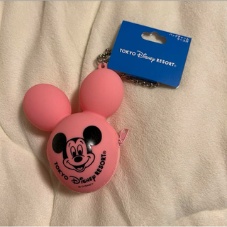 ディズニー(Disney)のディズニー ミッキーバルーン バッグチャームケース付 ピンク(キャラクターグッズ)