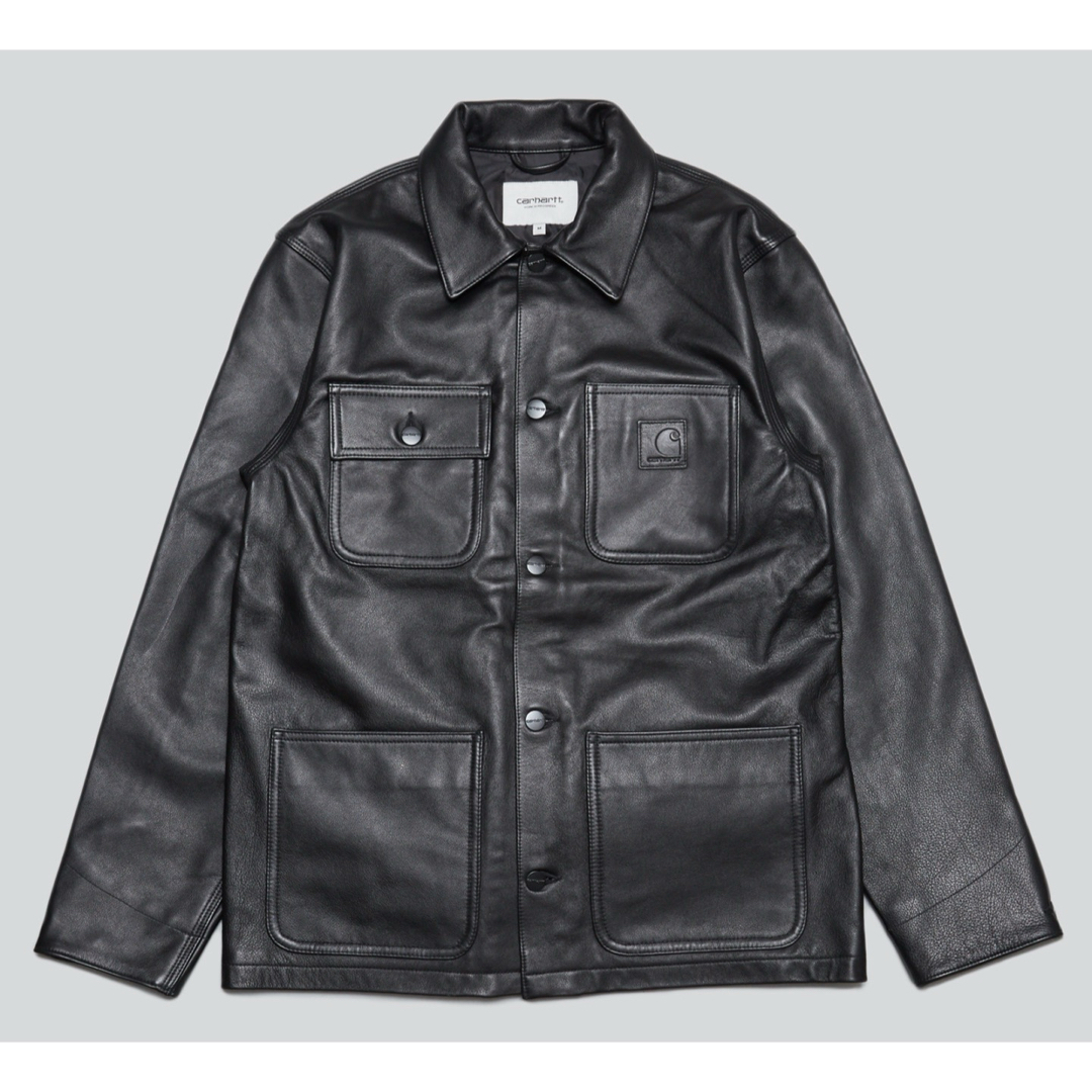 Charhartt WIP(カーハートダブリューアイピー)のCarhartt LEATHER CHORE COAT カーハート サイズS メンズのジャケット/アウター(カバーオール)の商品写真