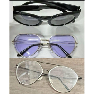 ウィゴー(WEGO)の眼鏡　メガネ　サングラス　伊達メガネ　ミラーサングラス　カラーサングラス　ハート(サングラス/メガネ)