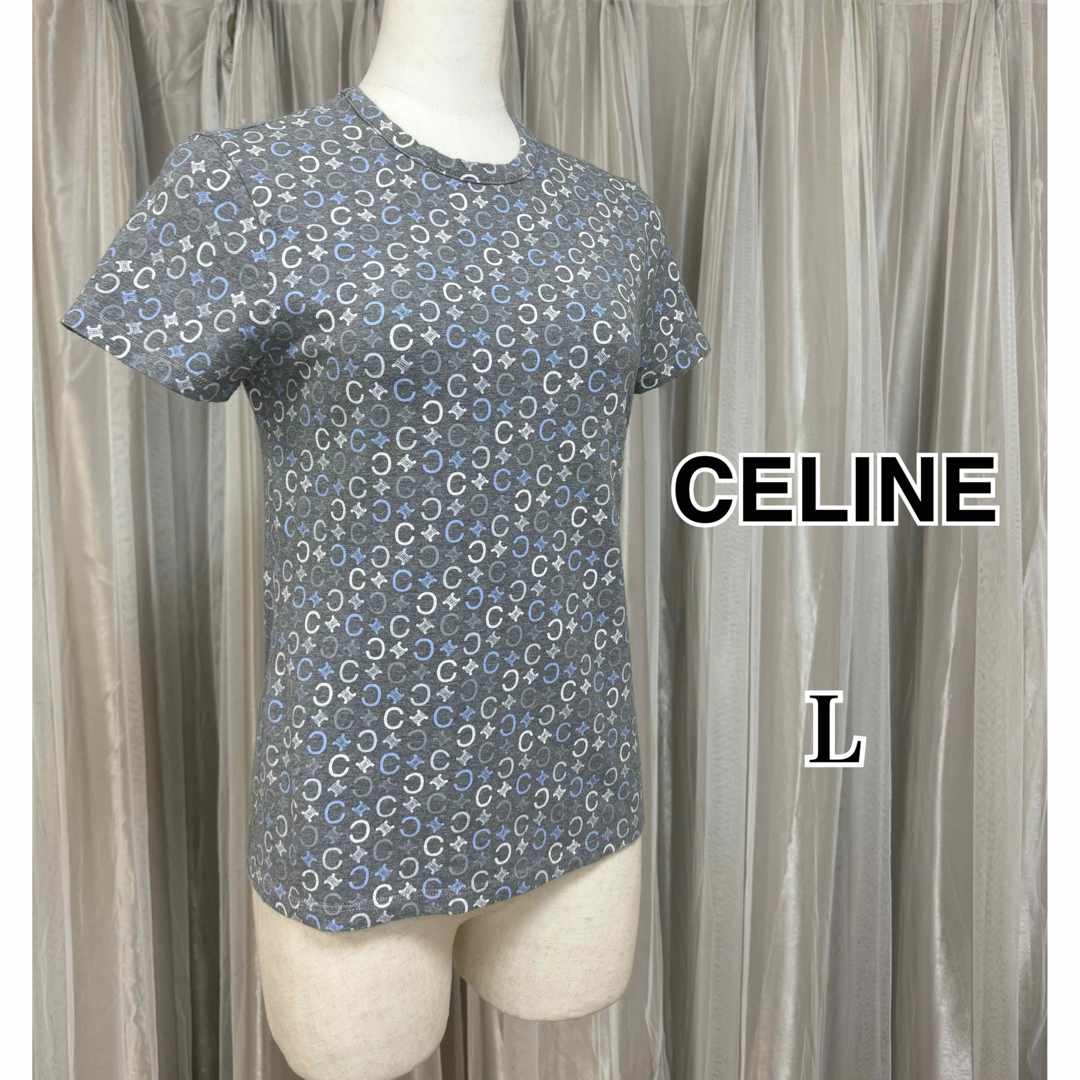 celine(セリーヌ)のCELINE セリーヌ イタリア製 総柄Tシャツ Lサイズ レディースのトップス(Tシャツ(半袖/袖なし))の商品写真