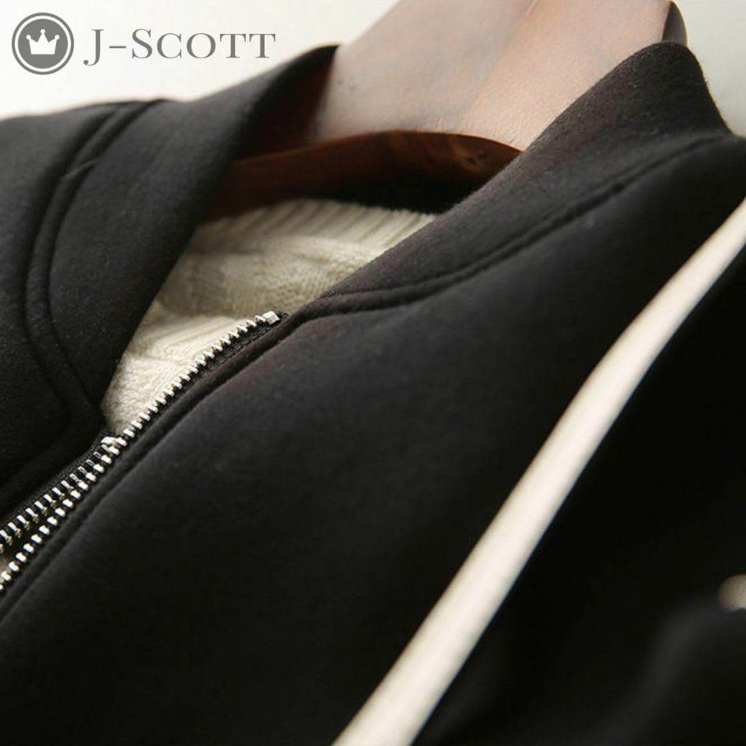 [J-Scott] [ジェイスコット] クロスデザイン ノーカラーブルゾン ショ レディースのファッション小物(その他)の商品写真