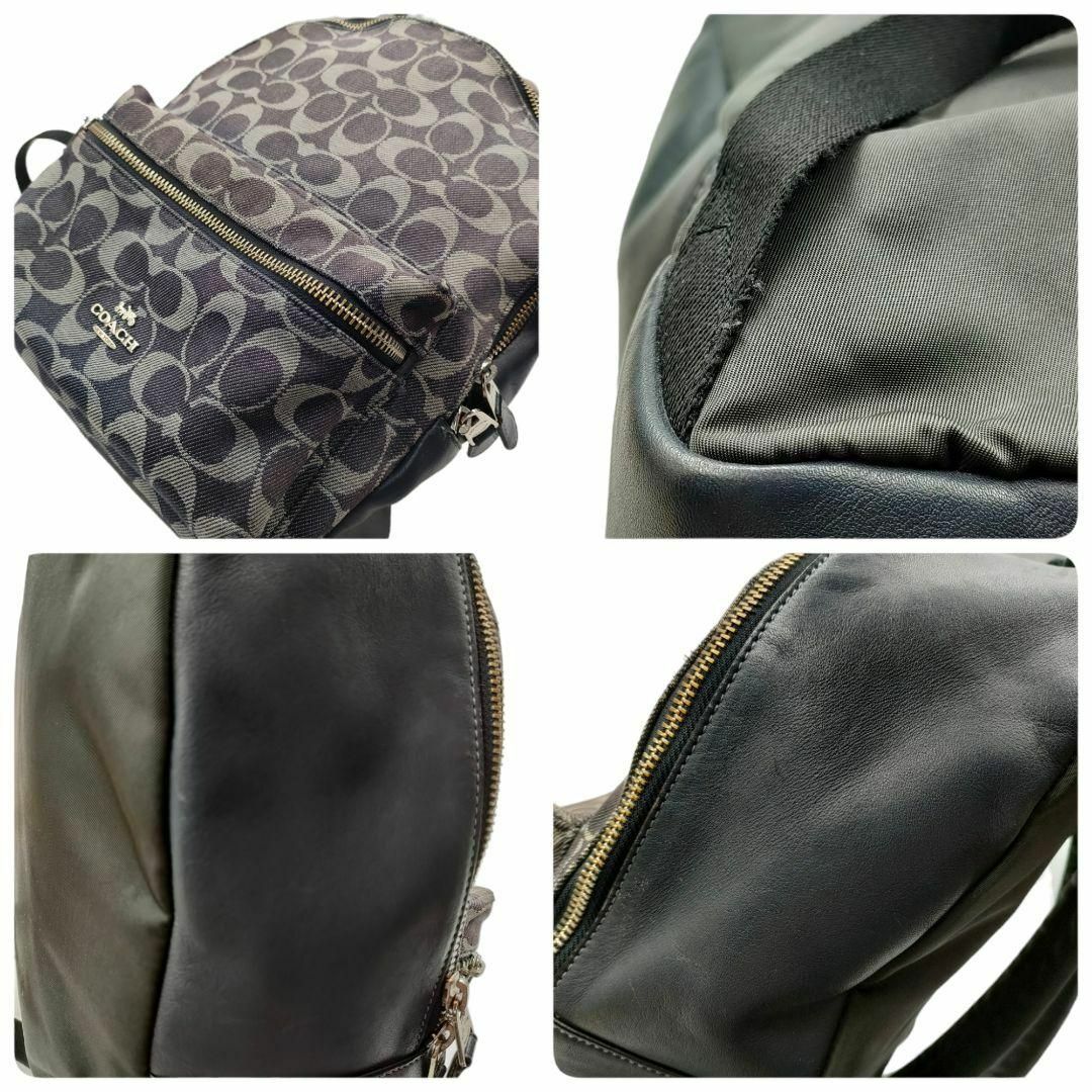 COACH コーチ リュックサック デニム 革 シグネチャー 総柄 ポケット COACH コーチ リュックサック デニム 革 シグネチャー 総柄 ポケット