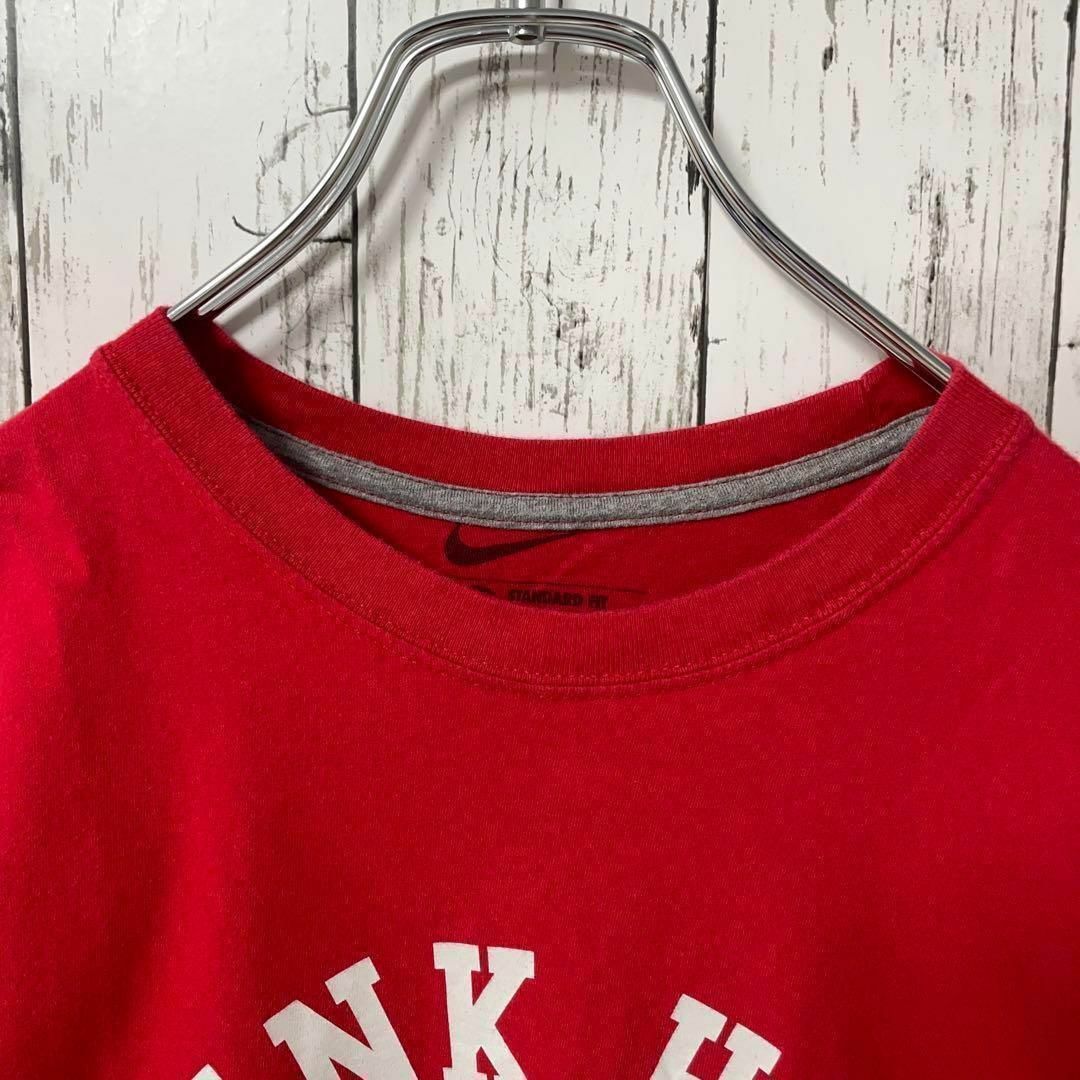 ナイキ アメリカ古着 スウォッシュ ビッグプリントバスケTシャツ レッド メンズ メンズのトップス(Tシャツ/カットソー(半袖/袖なし))の商品写真