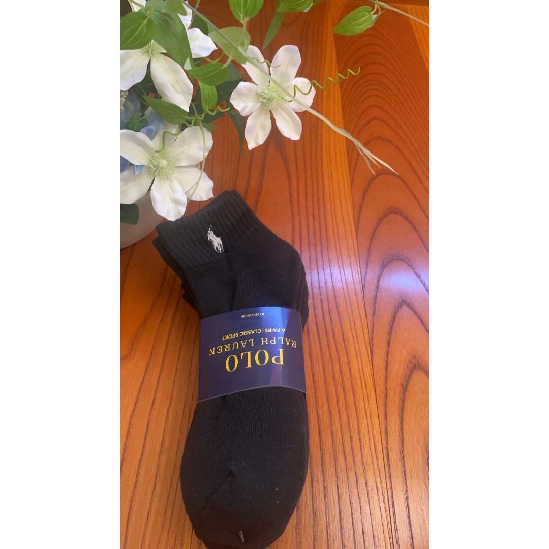 ラルフローレン　ソックス　 靴下 ブランド ロゴ  刺繍　ユニセックス6896 レディースのレッグウェア(ソックス)の商品写真