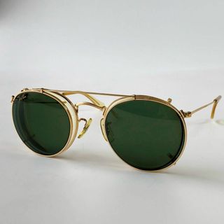 レイバン(Ray-Ban)のB&L クリップオン　ボシュロム社製レイバン サングラ　ラウンドメタル　砂打ち(サングラス/メガネ)