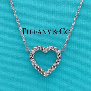 ティファニー(Tiffany & Co.)の【極美品】Tiffany & Co. ネックレス　ツイスト　ハート　K18(ネックレス)