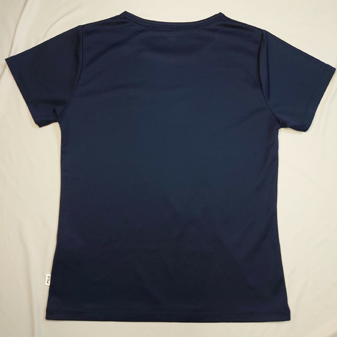 FILA(フィラ)の【美品】FILA ストレッチ Tシャツ Lサイズ ネイビー レディースのトップス(Tシャツ(半袖/袖なし))の商品写真