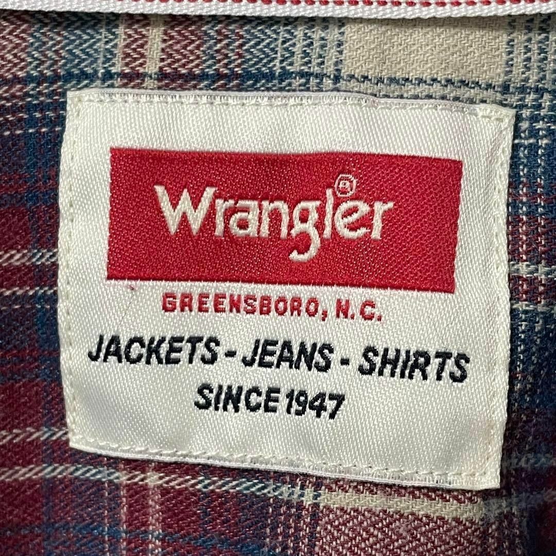 Wrangler(ラングラー)のラングラー アメリカ古着 チェック柄 長袖シャツ メタルボタン 胸ポケットメンズ メンズのトップス(シャツ)の商品写真