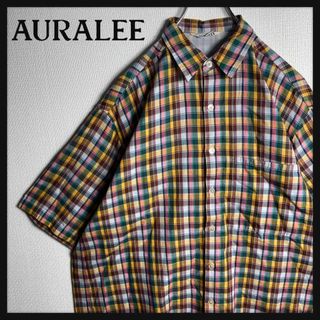 オーラリー(AURALEE)の【美品】AURALEE　オーラリー　半袖BDシャツ　即完モデル　サイズ5(シャツ)