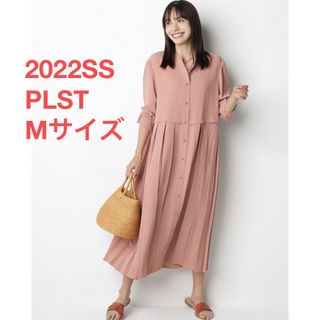 PLST - 未使用＊雑誌掲載 PLST 上品見え ＊ジョーゼットプリーツシャツワンピース