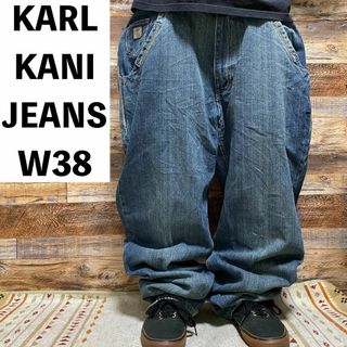 カールカナイ(Karl Kani)のカールカナイジーンズバギーデニムストリートオーバーサイズw38b系y2k古着極太(デニム/ジーンズ)