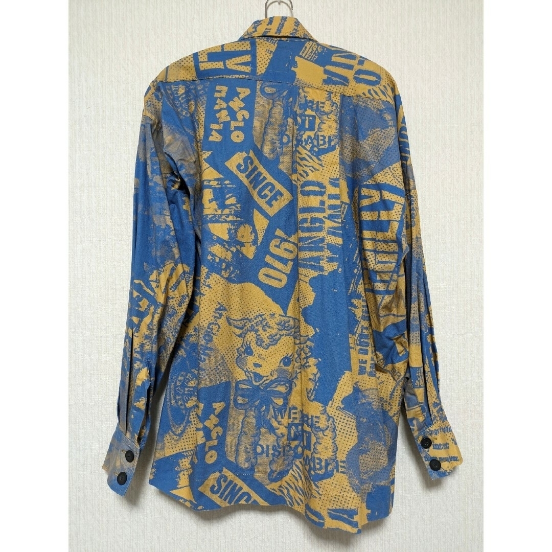 Vivienne Westwood(ヴィヴィアンウエストウッド)のvivienne westwood パッケージプリント 変形 ビッグシャツ レディースのトップス(シャツ/ブラウス(長袖/七分))の商品写真