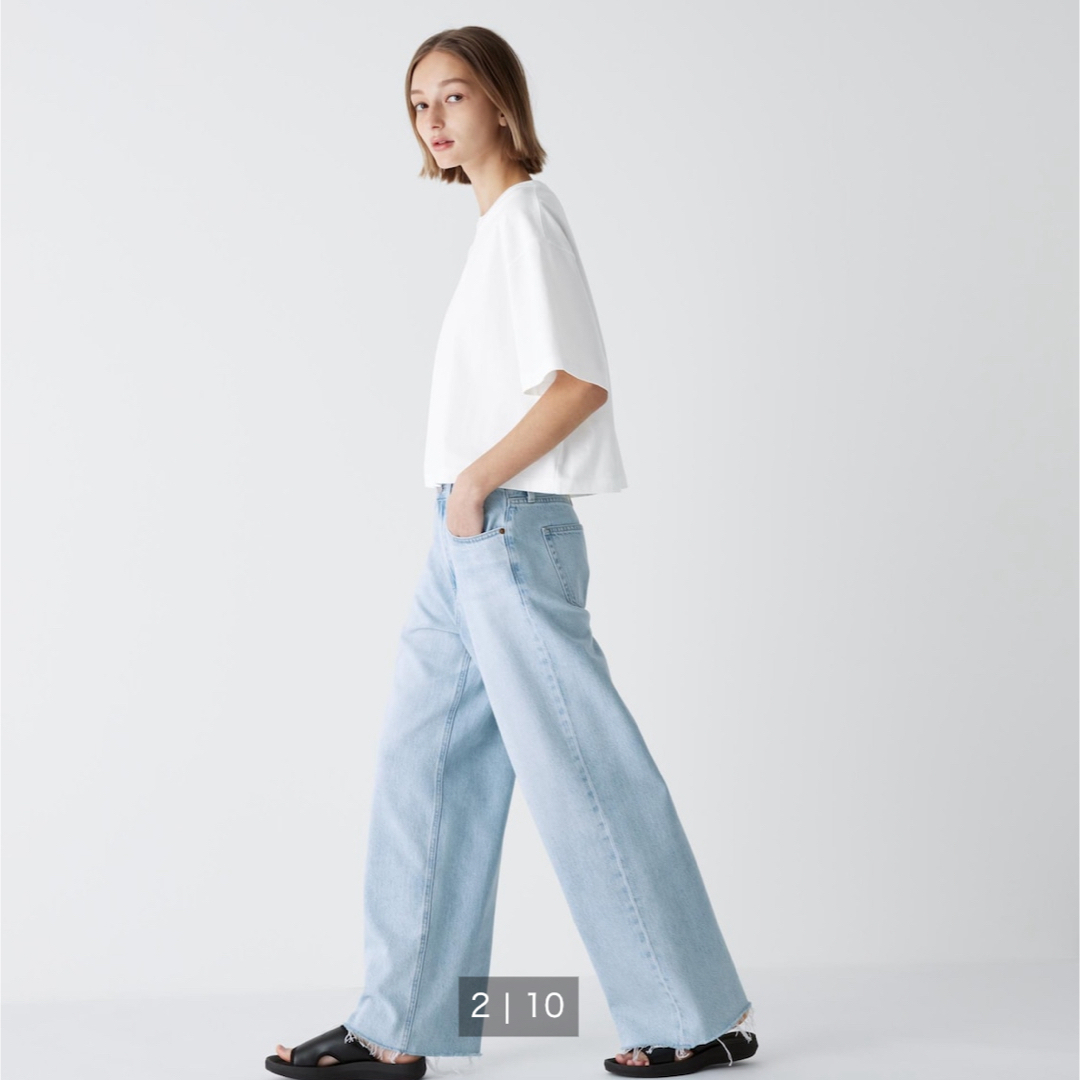 UNIQLO  C  ワイドストレートジーンズ 完売 24 レディースのパンツ(デニム/ジーンズ)の商品写真