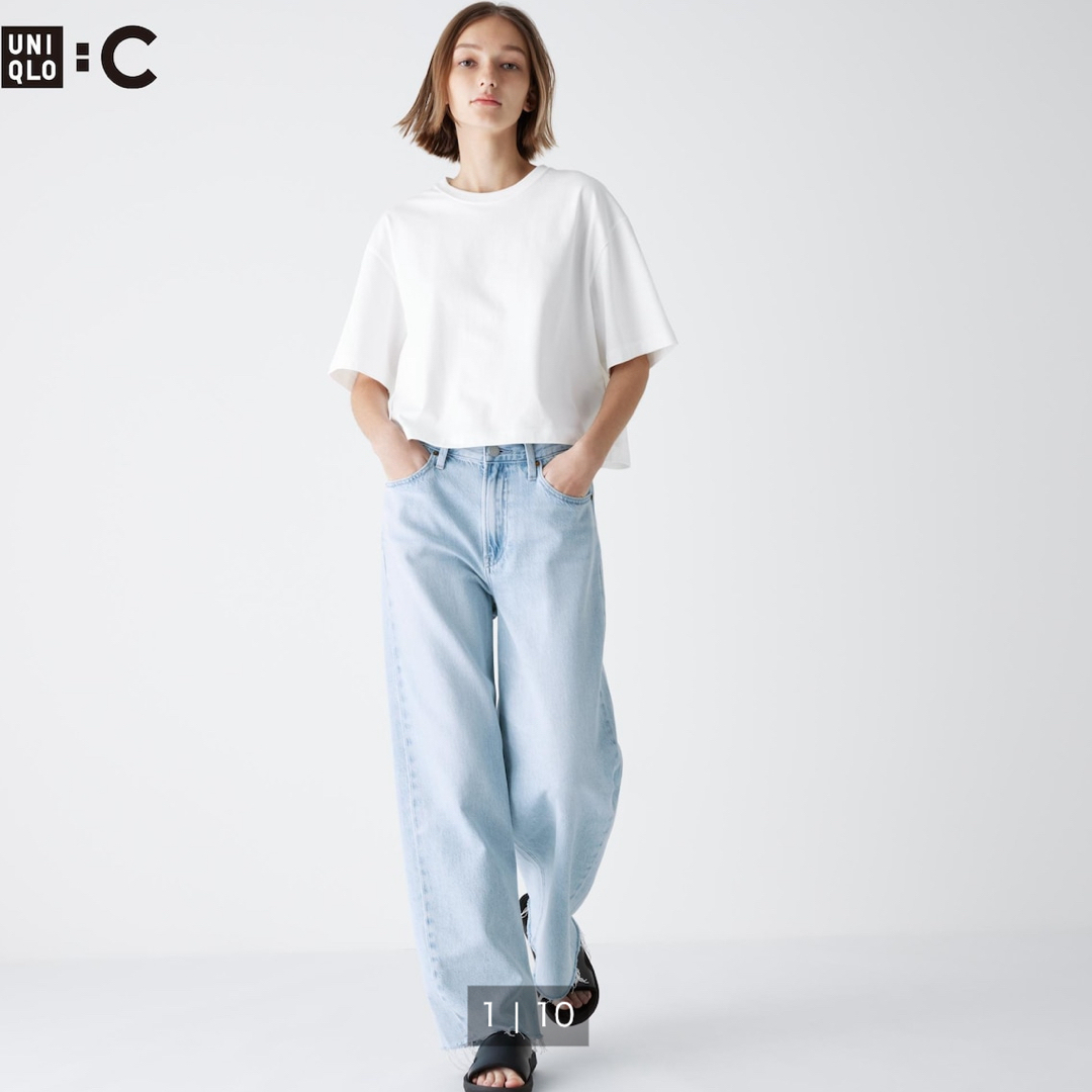 UNIQLO  C  ワイドストレートジーンズ 完売 24 レディースのパンツ(デニム/ジーンズ)の商品写真