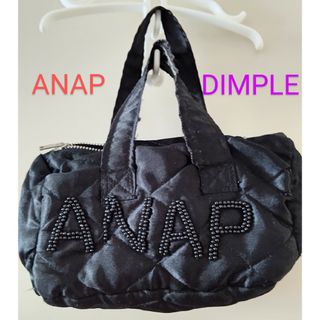 アナップ(ANAP)のヴィンテージ　ANAP×DIMPLE　キルティング　ビーズ刺繍 持ち手付きポーチ(ハンドバッグ)