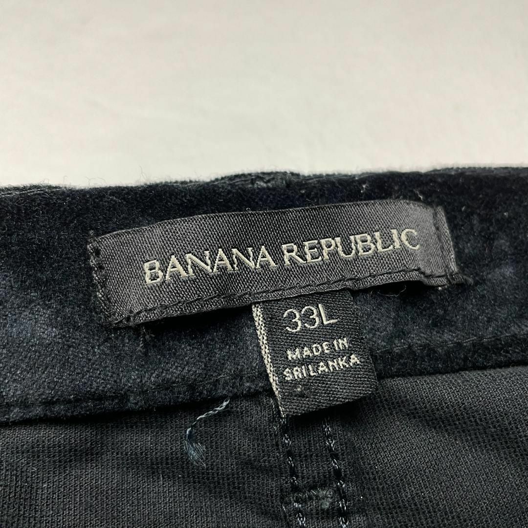 Banana Republic(バナナリパブリック)のバナナリパブリックベロアパンツ黒ブラックパンツ古着バナリパメンズ メンズのパンツ(その他)の商品写真