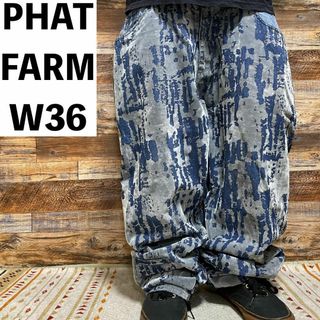 PHATFARM - ファットファームバギーデニムジーンズ極太w36刺繍b系ストリート古着y2kメンズ