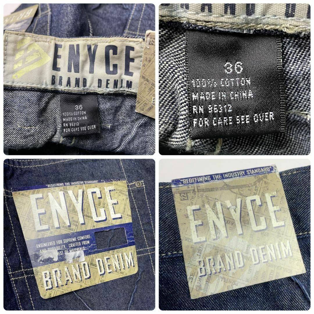 ENYCE(エニーチェ)のエニーチェバギーデニムジーパンw36ストリートb系ジーンズ刺繍濃紺ネイビー極太 メンズのパンツ(デニム/ジーンズ)の商品写真