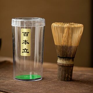 【新品】黒竹 茶筅 百本立 茶せん 茶道具 抹茶泡立て(食器)