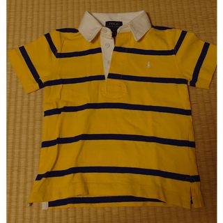 ラルフローレン(Ralph Lauren)の美品　ラルフ・ローレン　ポロシャツ　ボーダー　イエロー　110 キッズ(Tシャツ/カットソー)