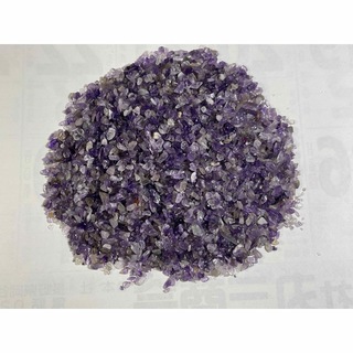 水晶さざれ石　アメジスト　紫水晶　天然石　約5mm土2   約150g(置物)