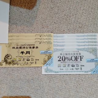 ヨシックス株主優待　3000円分　20%OFF券付き(レストラン/食事券)