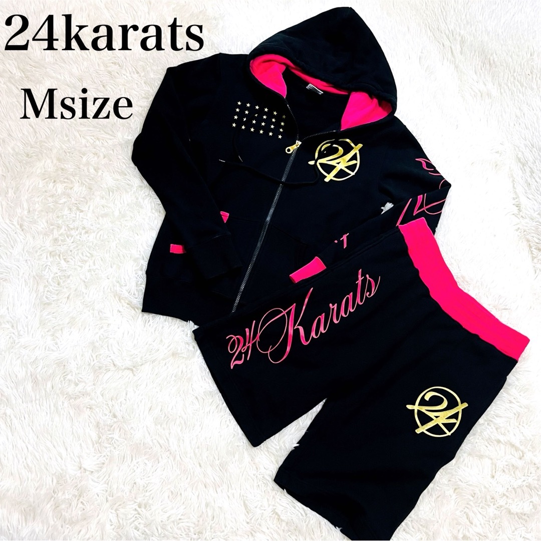 24karats(トゥエンティーフォーカラッツ)の【美品】24karats　パーカー　ハーフパンツ　セットアップ　スウェット メンズのトップス(ジャージ)の商品写真