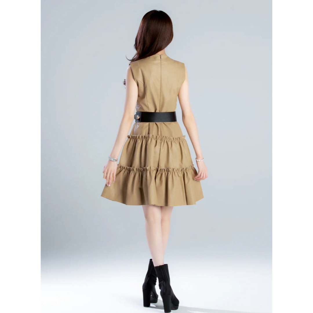 【EmiriaWiz】ノースリーブレザーフリルワンピース M 【EmiriaWiz】ノースリーブレザーフリルワンピース M