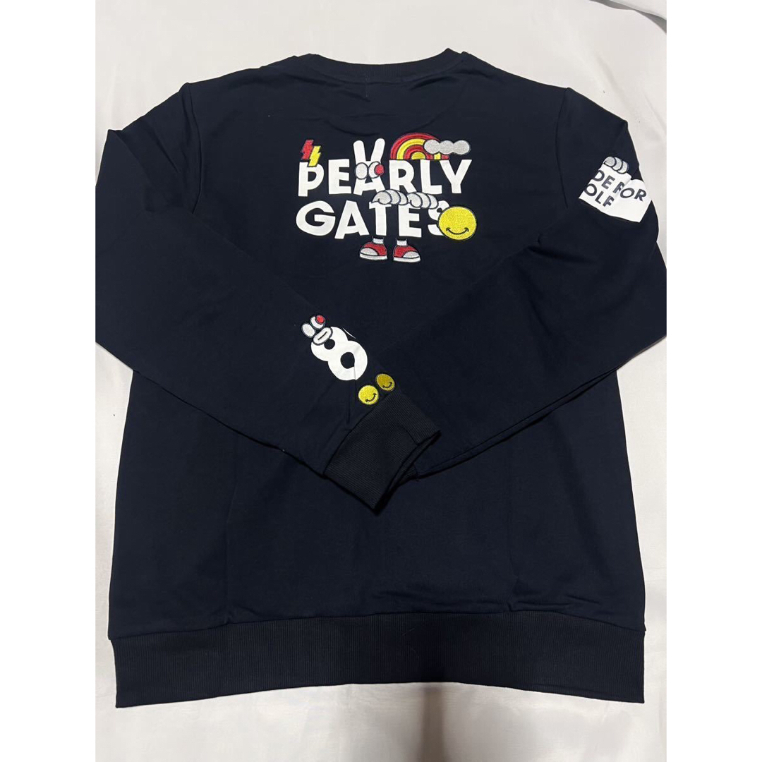 PEARLY GATES(パーリーゲイツ)の新品 正規品 パーリーゲイツ どうしちゃったPG ネイビー 4 M スポーツ/アウトドアのゴルフ(ウエア)の商品写真