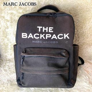 マークジェイコブス(MARC JACOBS)の【美品】マークジェイコブス ザバックパック リュック A4収納可 キャンバス 黒(リュック/バックパック)