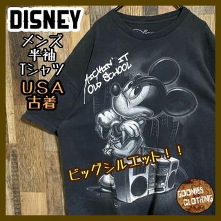 ディズニー(Disney)のディズニー ミッキー キャラクター メイドインメキシコ ヴィンテージ 黒 古着(Tシャツ/カットソー(半袖/袖なし))