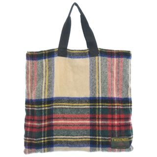 ツイードミル(TWEEDMILL)のTWEED MILL ツイードミル トートバッグ - 白x赤x緑等(チェック) 【古着】【中古】(トートバッグ)