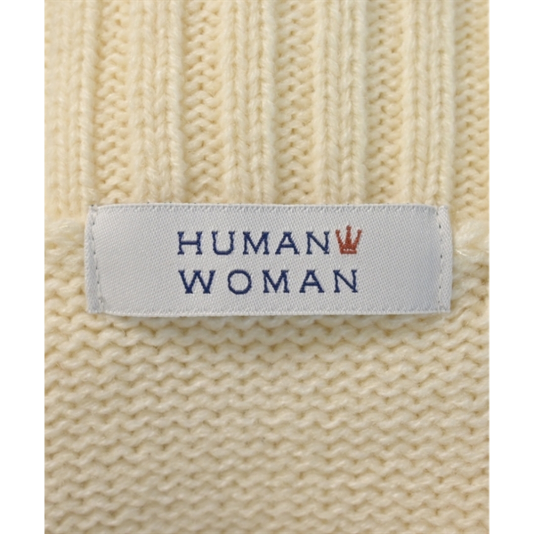 HUMAN WOMAN(ヒューマンウーマン)のHUMAN WOMAN ヒューマン　ウーマン ニット・セーター M アイボリー 【古着】【中古】 レディースのトップス(ニット/セーター)の商品写真