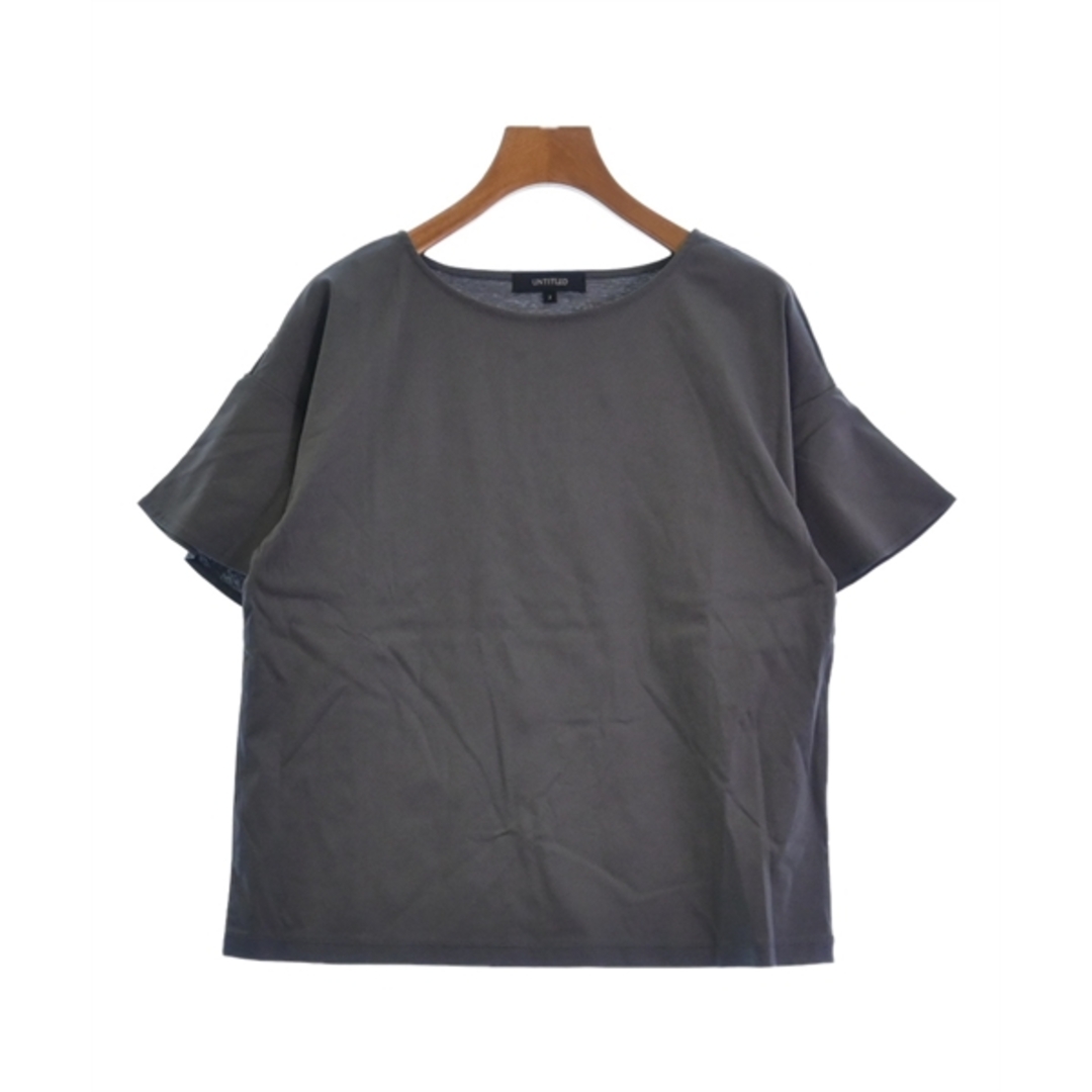 UNTITLED(アンタイトル)のUNTITLED アンタイトル Tシャツ・カットソー 2(M位) ダークグレー 【古着】【中古】 レディースのトップス(カットソー(半袖/袖なし))の商品写真