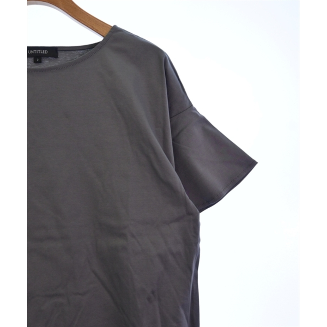 UNTITLED(アンタイトル)のUNTITLED アンタイトル Tシャツ・カットソー 2(M位) ダークグレー 【古着】【中古】 レディースのトップス(カットソー(半袖/袖なし))の商品写真