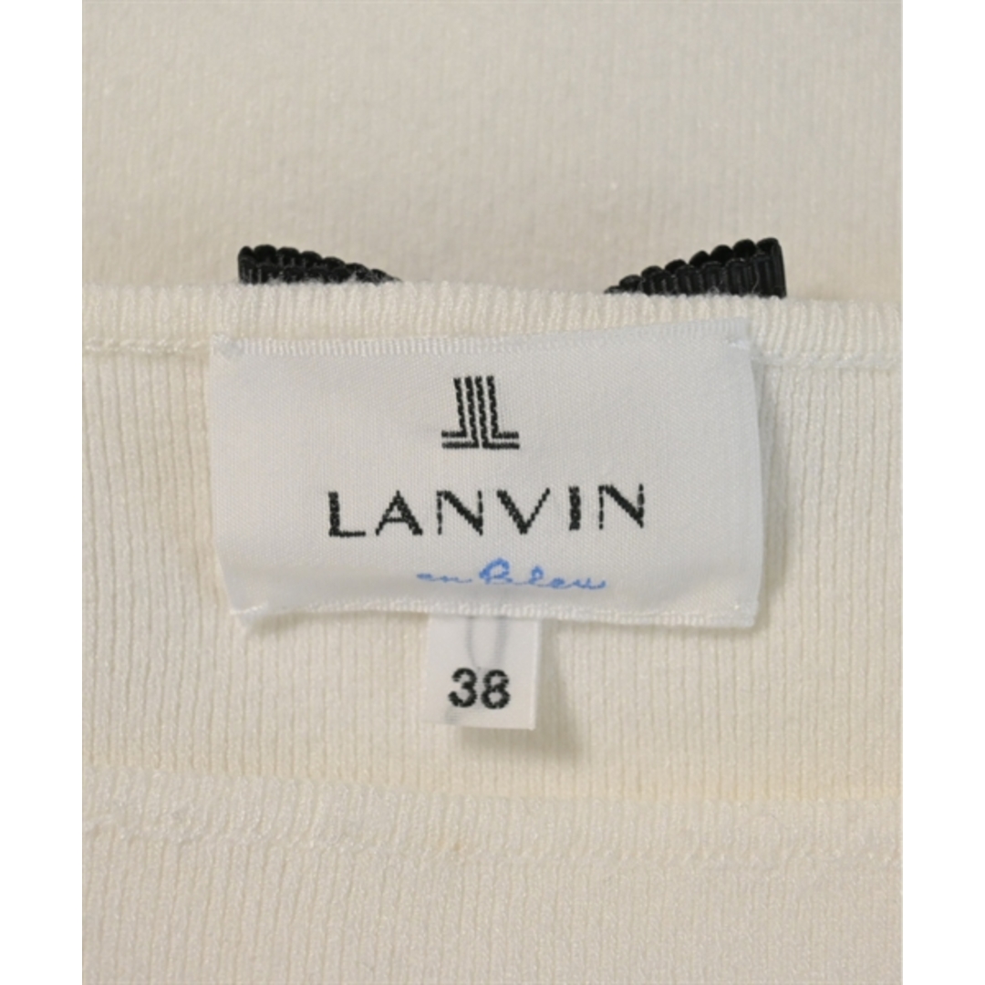 LANVIN en Bleu(ランバンオンブルー)のLANVIN en bleu ニット・セーター 38(M位) 白 【古着】【中古】 レディースのトップス(ニット/セーター)の商品写真