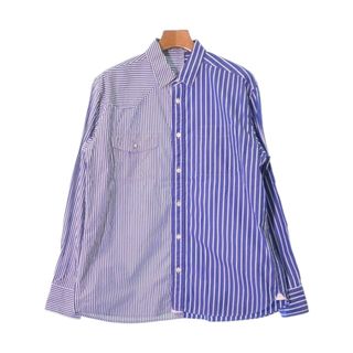 サカイ(sacai)のsacai サカイ カジュアルシャツ 1(S位) 紺x白(ストライプ) 【古着】【中古】(シャツ)