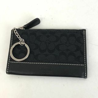 コーチ(COACH)のCOACH コーチ シグネチャー カードケース コインケース ブラック 美品(コインケース/小銭入れ)