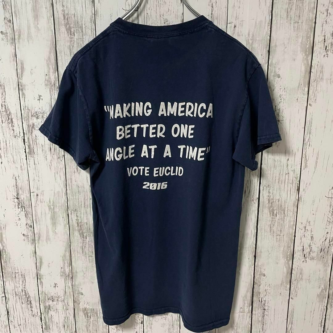 GILDANY アメリカ古着 ビッグプリントレトロTシャツ 紺 メンズ メンズのトップス(Tシャツ/カットソー(半袖/袖なし))の商品写真