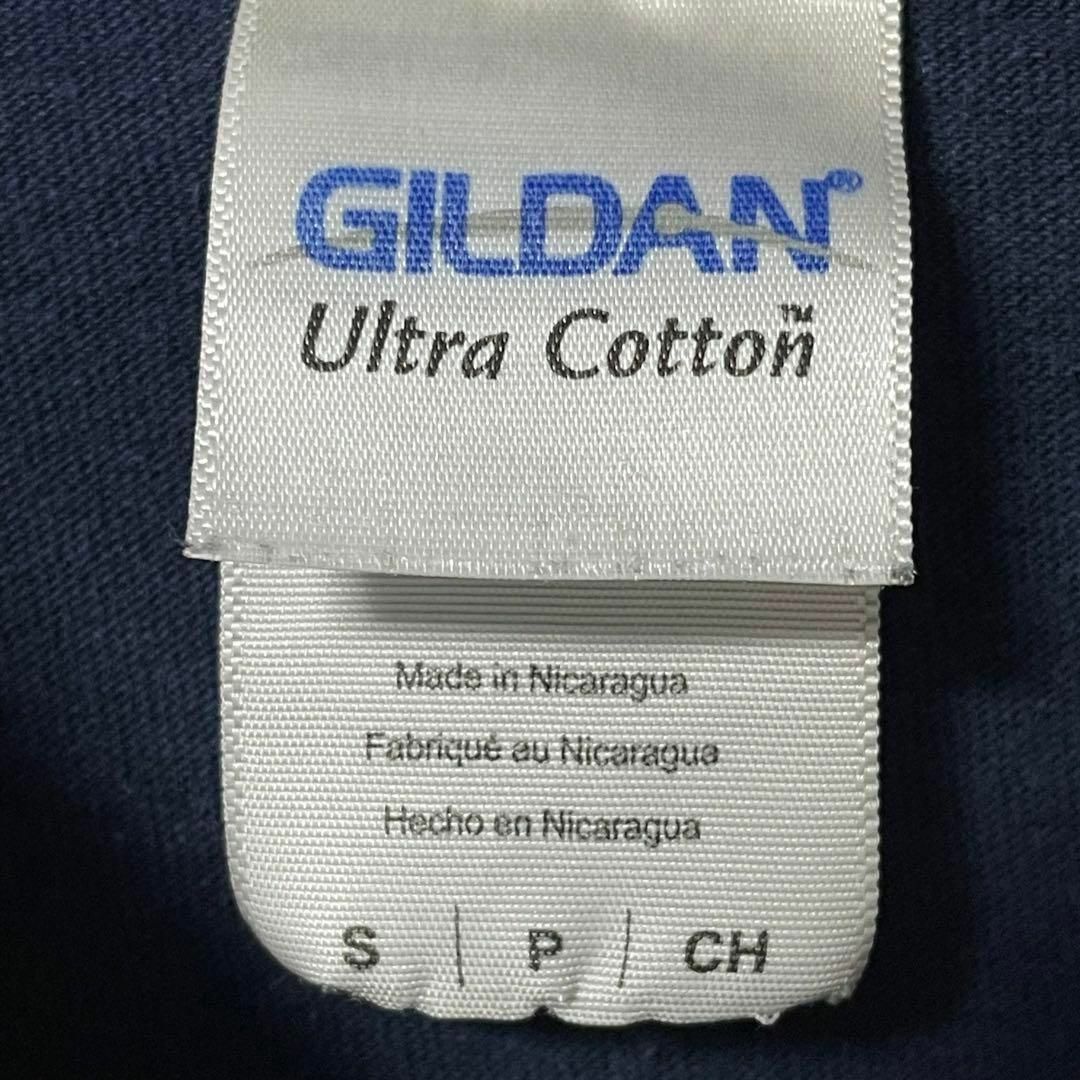 GILDANY アメリカ古着 ビッグプリントレトロTシャツ 紺 メンズ メンズのトップス(Tシャツ/カットソー(半袖/袖なし))の商品写真